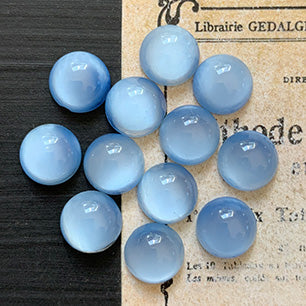 glass cabochon in blue for jewelry making