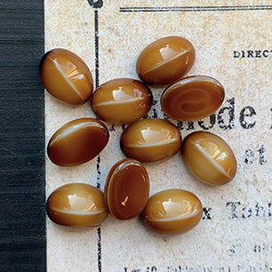 glass cabochon in brown for jewelry making
