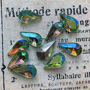 pear-shaped glass rhinestone for jewelry making