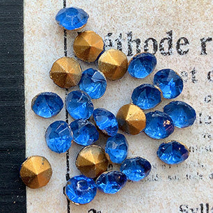 glass rhinestone in blue for jewelry making