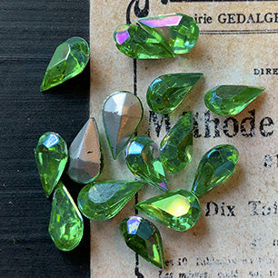 pear-shaped glass rhinestone for jewelry making