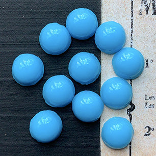 glass cabochon in blue for jewelry making