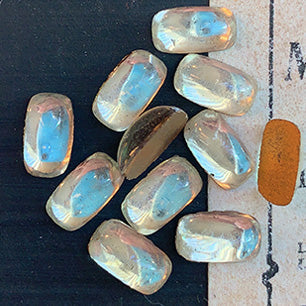 glass cabochon in crystal for jewelry making