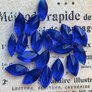 glass rhinestone in blue for jewelry making