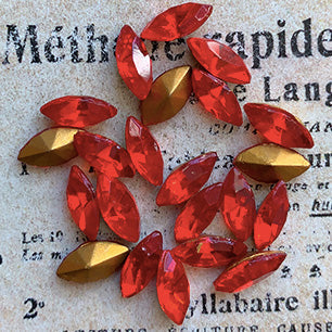 glass rhinestone in red for jewelry making