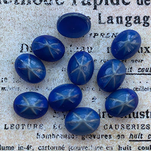 glass cabochon in blue for jewelry making