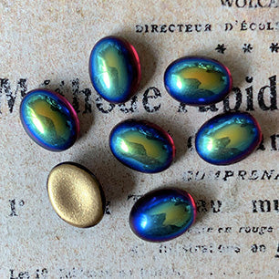 glass cabochon in red for jewelry making