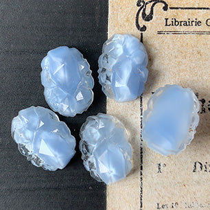 glass cabochon in blue for jewelry making