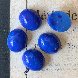 glass cabochon in blue for jewelry making