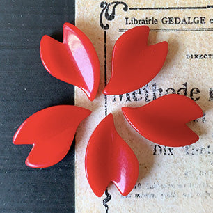 glass cabochon in red for jewelry making