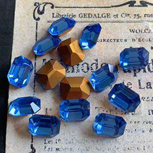 glass rhinestone in blue for jewelry making