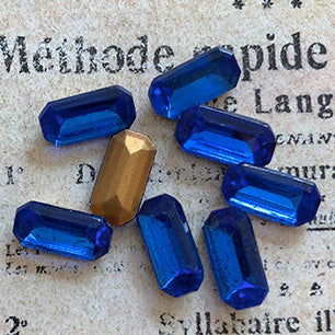 glass rhinestone in blue for jewelry making