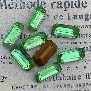 glass rhinestone in green for jewelry making