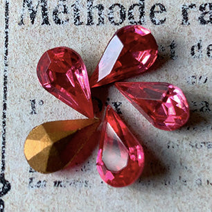 pear-shaped glass rhinestone for jewelry making