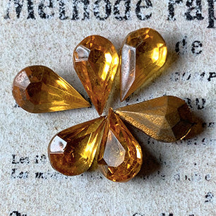 pear-shaped glass rhinestone for jewelry making