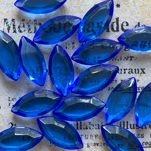 glass rhinestone in blue for jewelry making