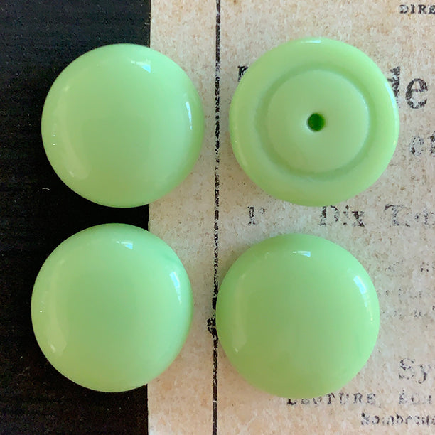 glass cabochon in green for jewelry making