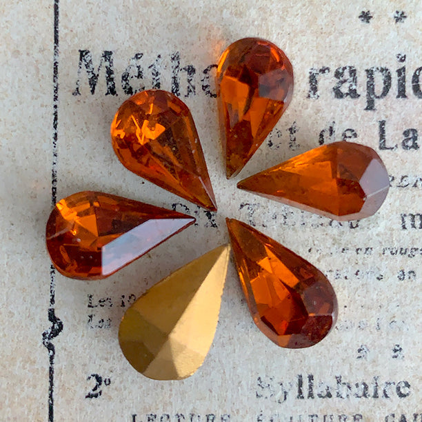 pear-shaped glass rhinestone for jewelry making