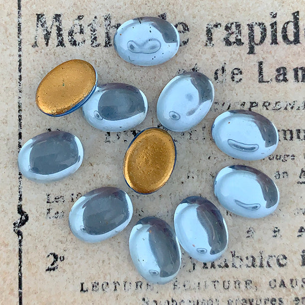 glass cabochon in blue for jewelry making