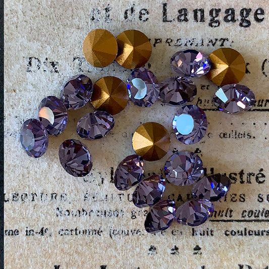 glass rhinestone in blue for jewelry making