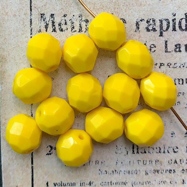 Vintage Czech Glass Opaque Bead 8mm VP-8401