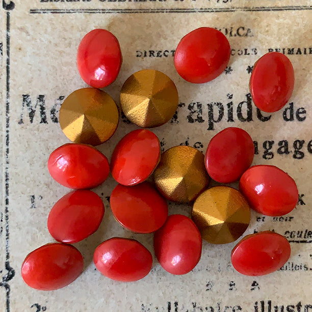 glass rhinestone in red for jewelry making