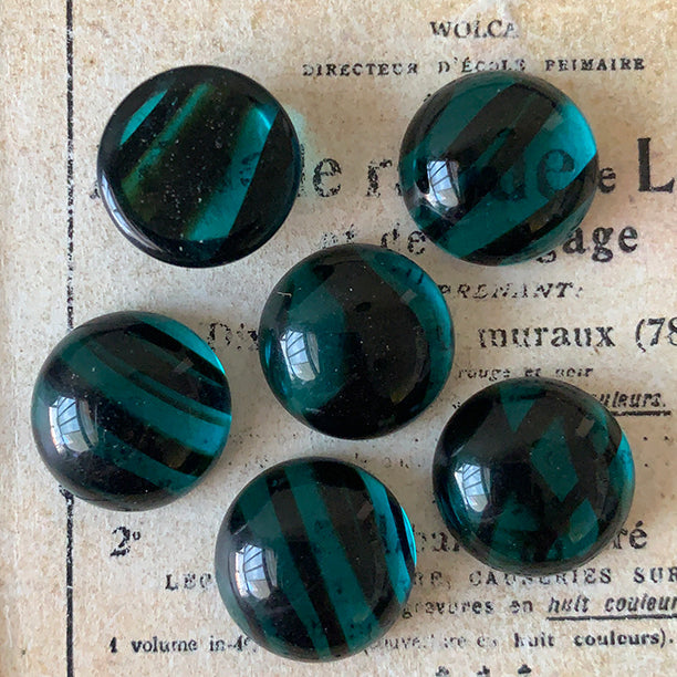 glass cabochon in blue for jewelry making