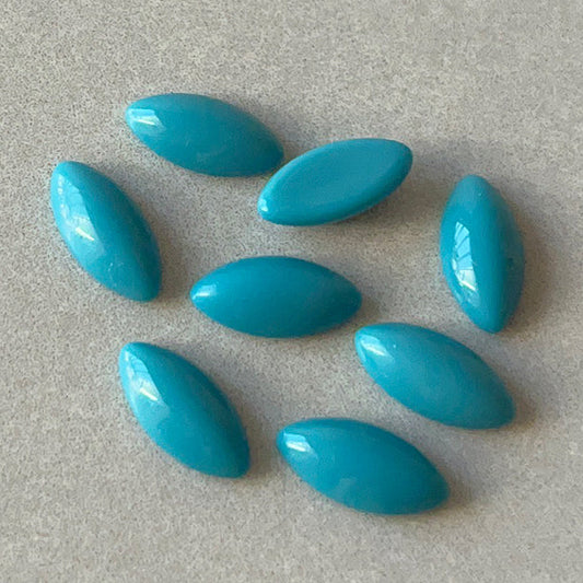 glass cabochon in blue for jewelry making