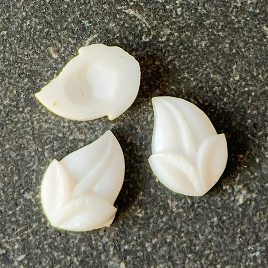 glass cabochon in white for jewelry making