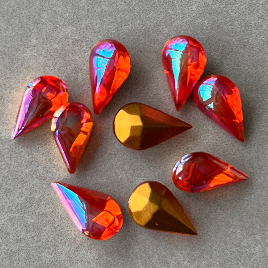 pear-shaped glass rhinestone for jewelry making