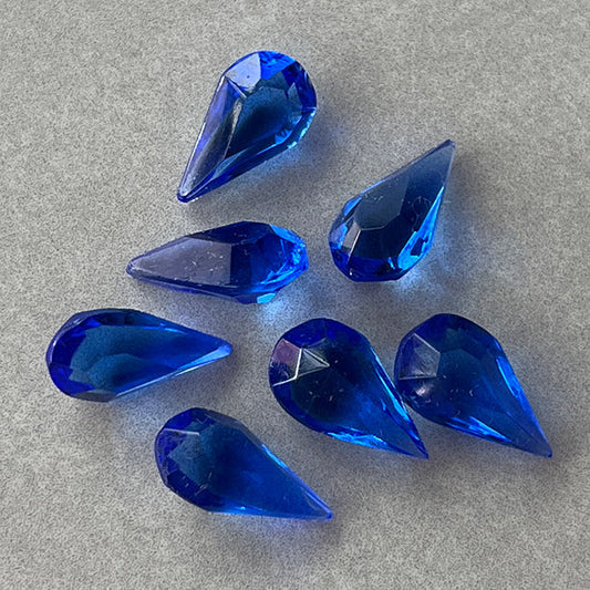 pear-shaped glass rhinestone in blue for jewelry making