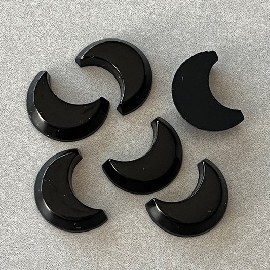 glass cabochon in black for jewelry making