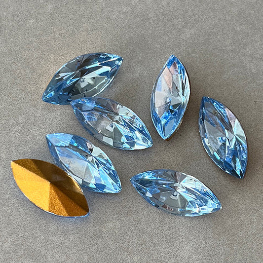 glass rhinestone in blue for jewelry making
