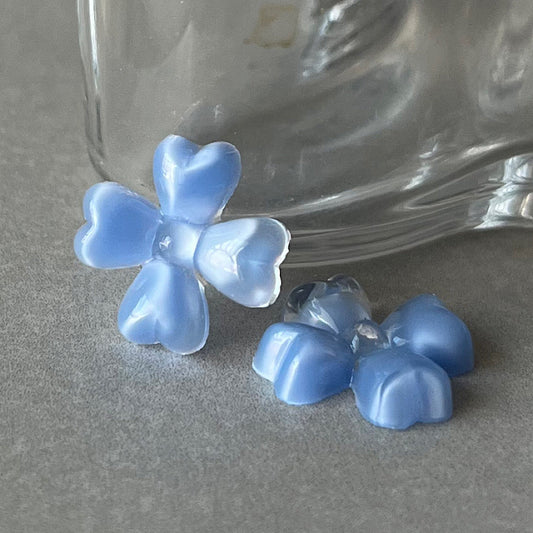 glass cabochon in blue for jewelry making