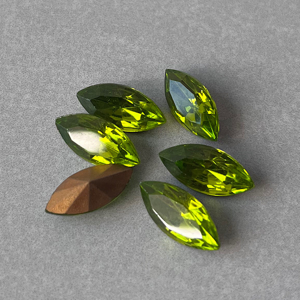 glass rhinestone in green for jewelry making