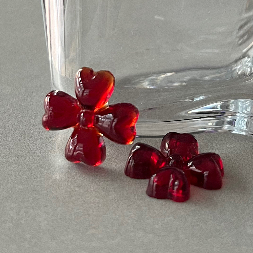glass cabochon in red for jewelry making
