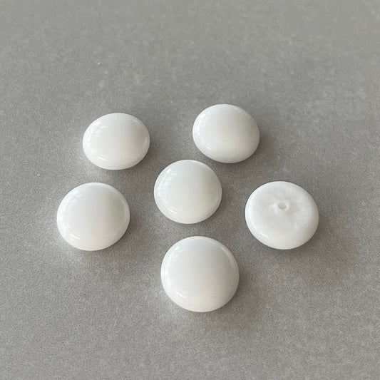 glass cabochon in white for jewelry making