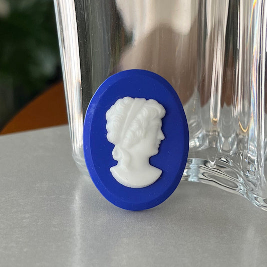 glass cabochon in blue for jewelry making